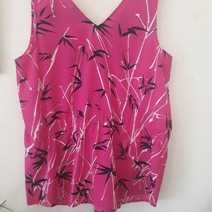 BANANA REPUBLIC Pink Peplum Top Sz L